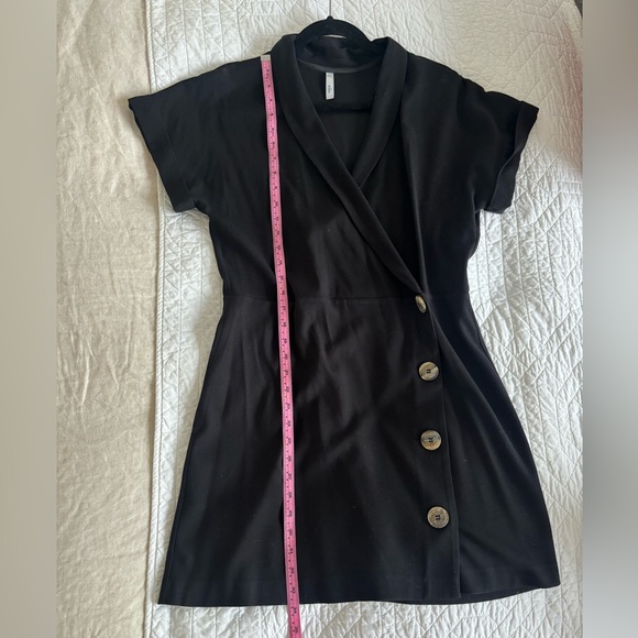 Mango mini black buttoned dress - Picture 6 of 9